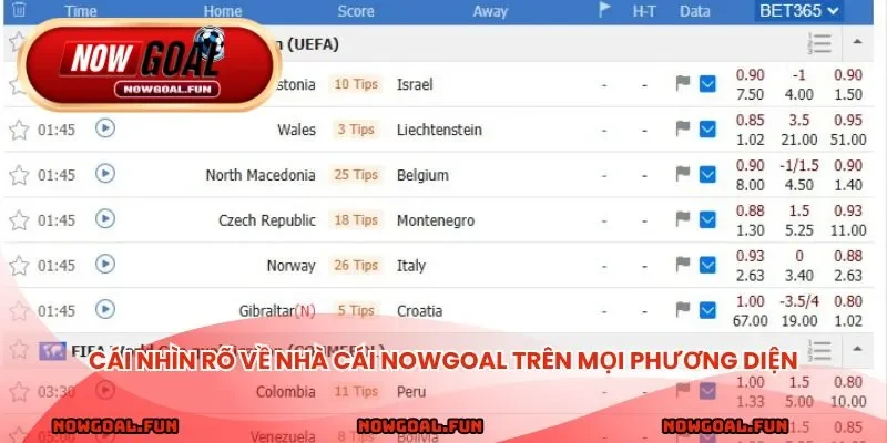 Cái nhìn rõ về nhà cái nowgoal trên mọi phương diện